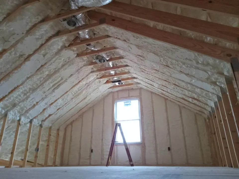 Spray foam roofing application for Crawl Space Insulation project in Martha Lake